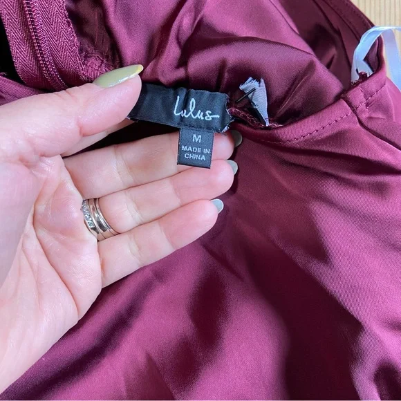 NWOT Lulus Classic Elegance Plum Chiffon Sleeveless Mock Neck Maxi Dress - Picture 4 of 10